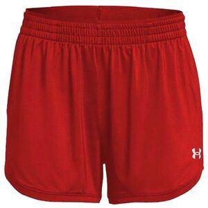 NWT New UA WOMEN'S KNIT SHORTS - Red - Large